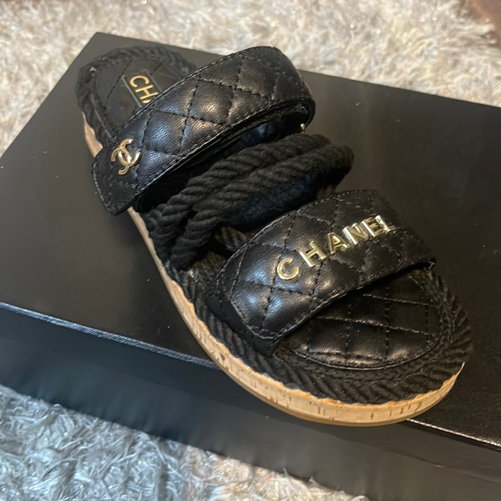 Used Chanel sandals worn a couple times